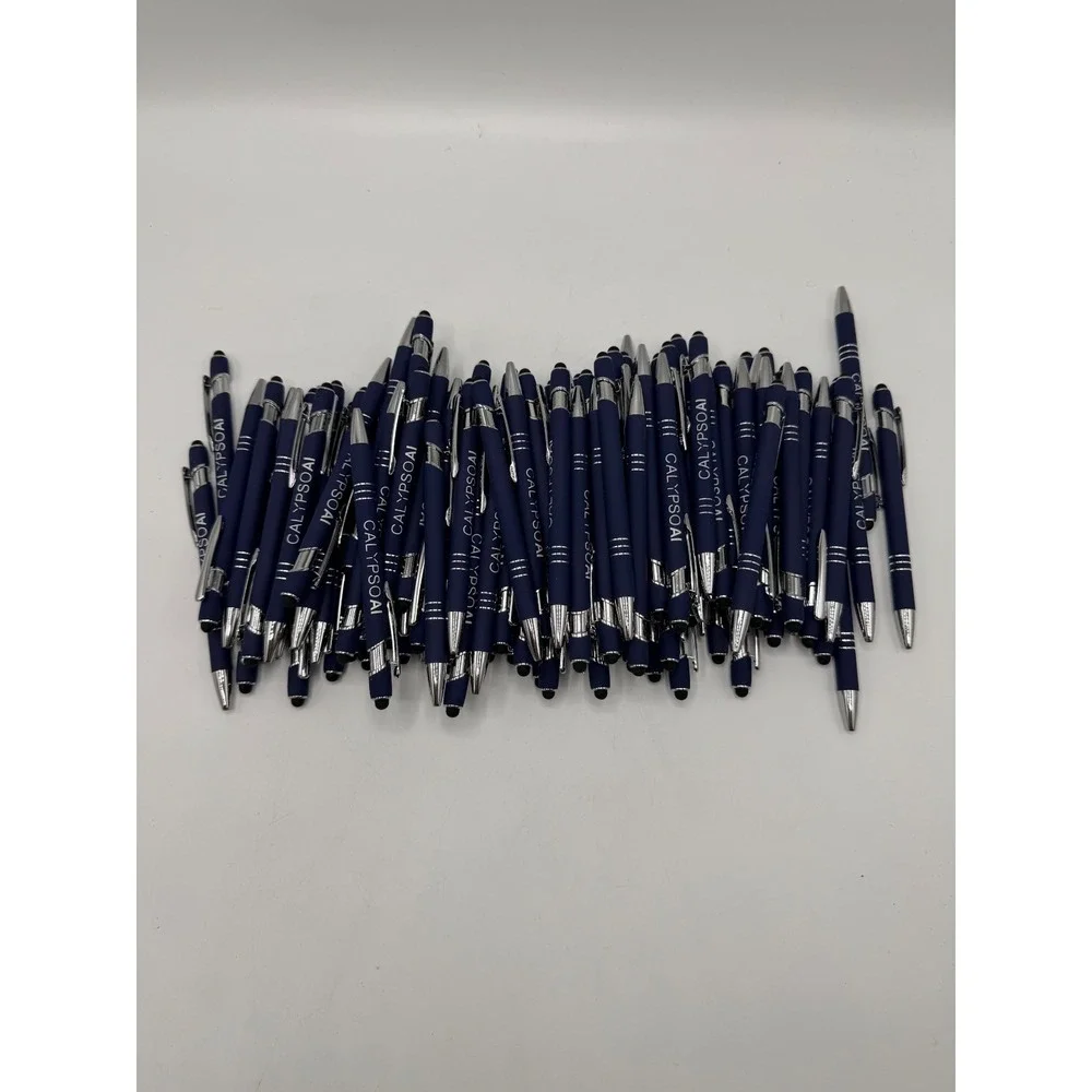 Lot 100 - CalypsoAI Promotional Stylus Pens Bulk Navy Blue Ink AS IS